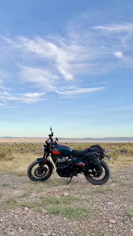 The Bear 650 parked on the desert under a wide sky